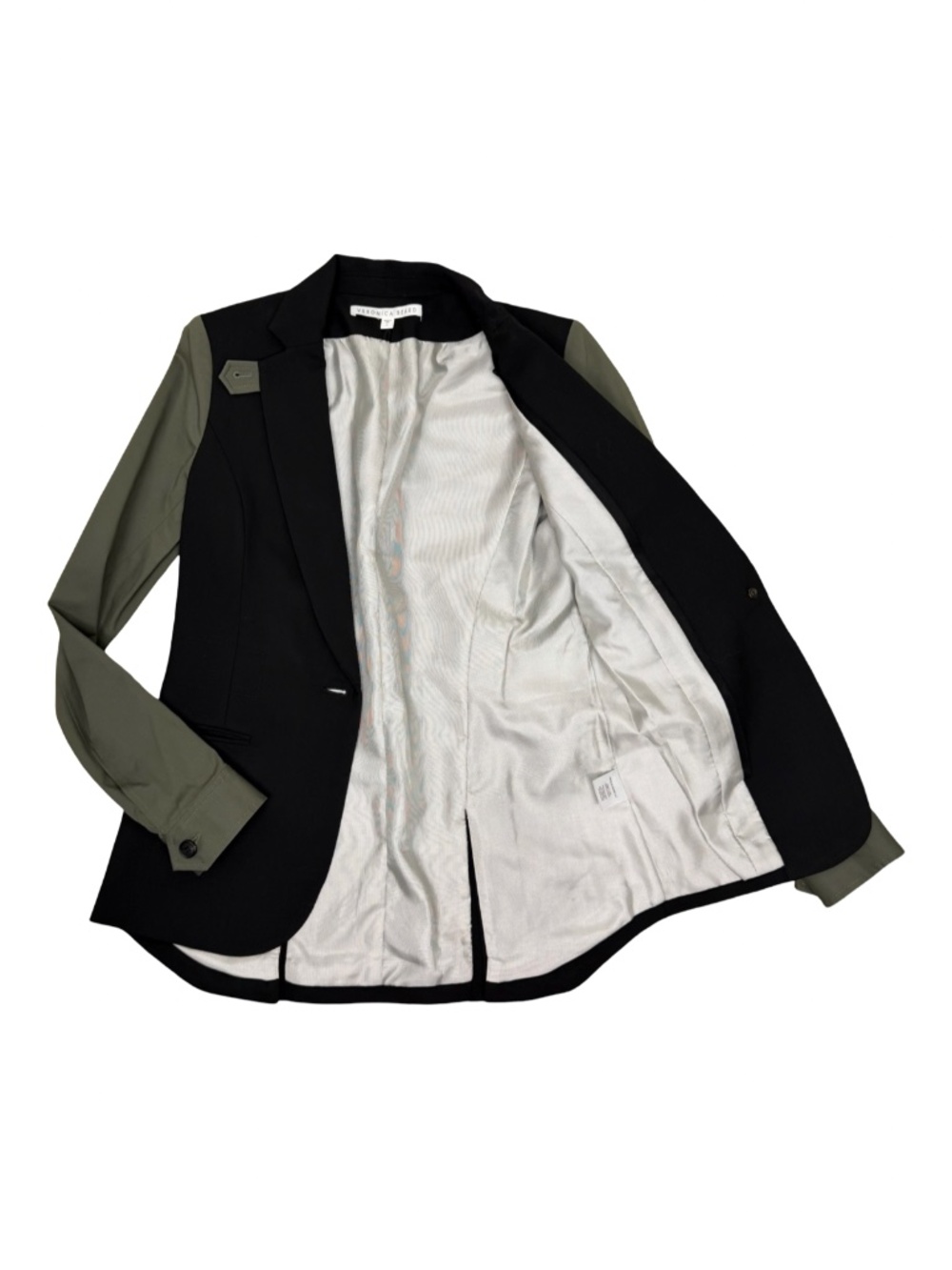 $795 Veronica Beard Army Blazer Black Army Green Wool Size 4 NWOT - Picture 13 of 16